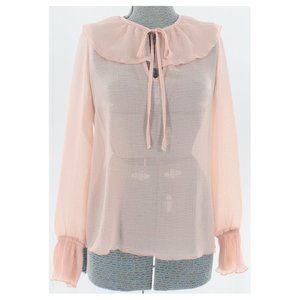 Next UK Sheer Blush-Colored Blouse 4